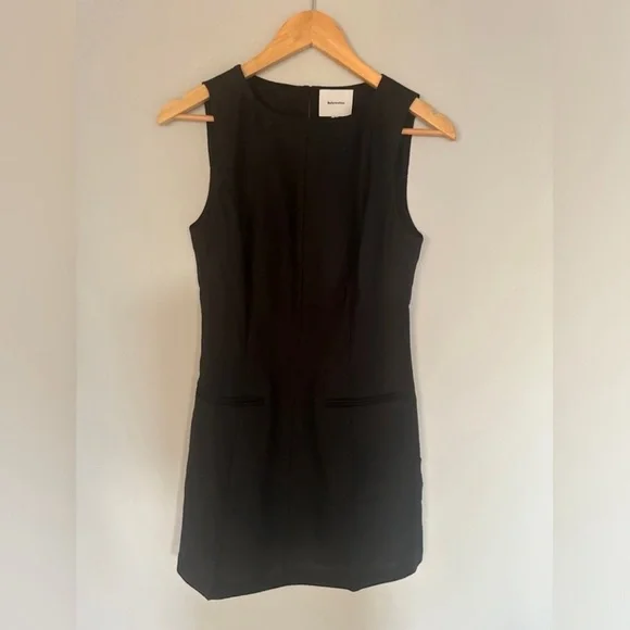 NEW Reformation Citron Sleeveless Linen Mini Dress in Black | size 4 - Picture 5 of 9